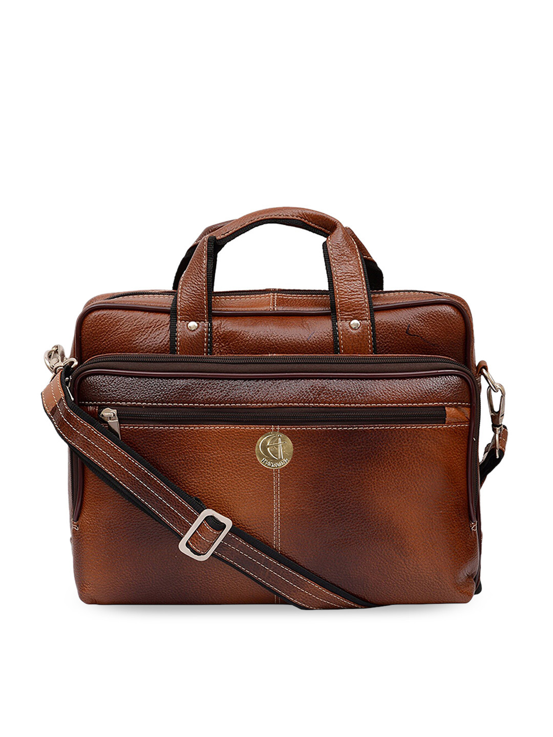 HiLEDER Unisex Pure Leather Laptop Bag