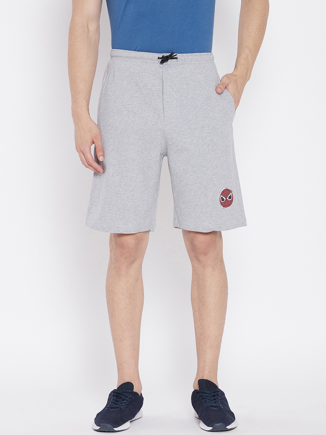 Marvel by Wear Your Mind Men Grey Spiderman Regular Shorts