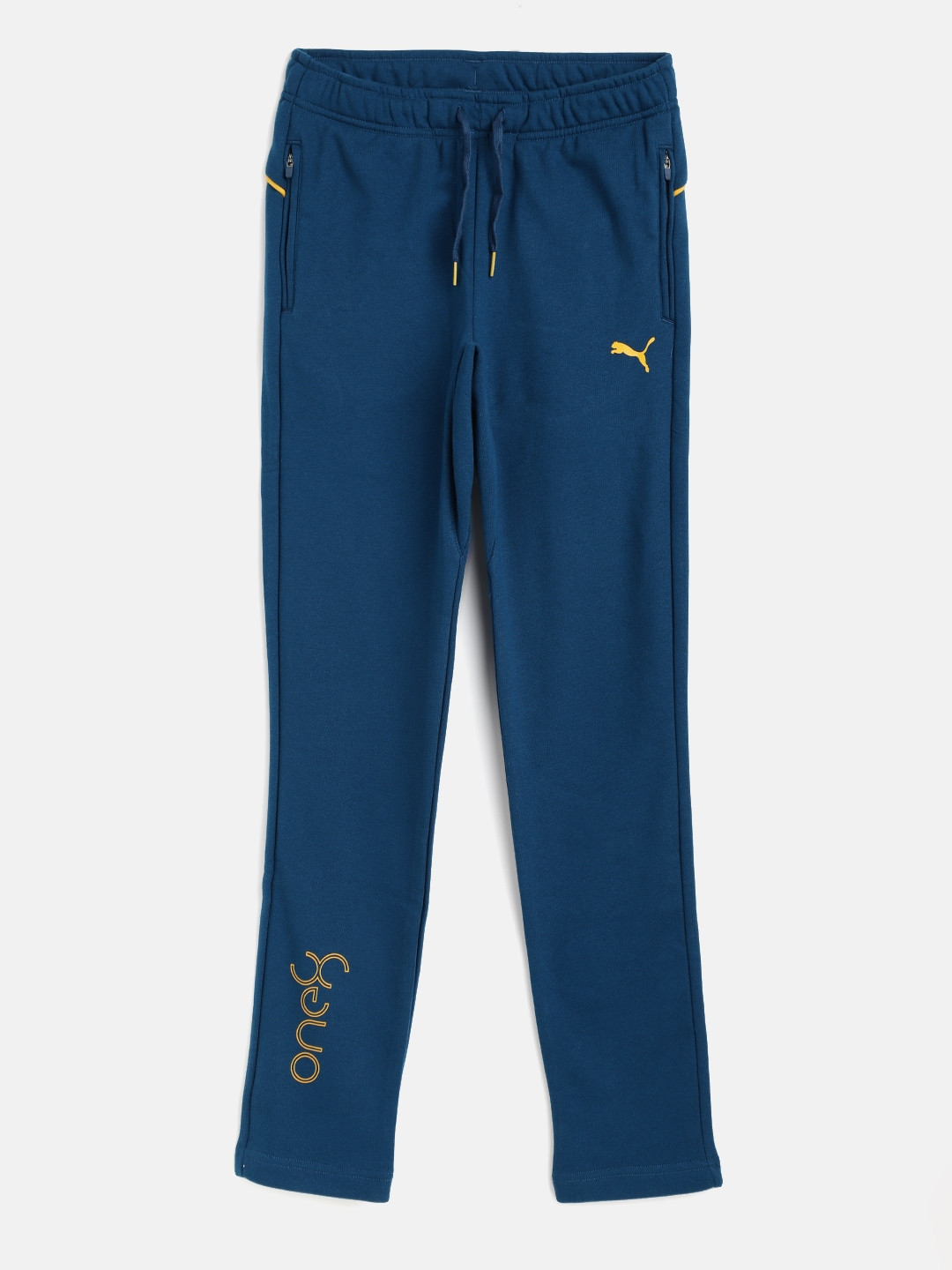 Puma Boys Teal Blue Solid one8 x Virat Kohli Logo Sweat Pants
