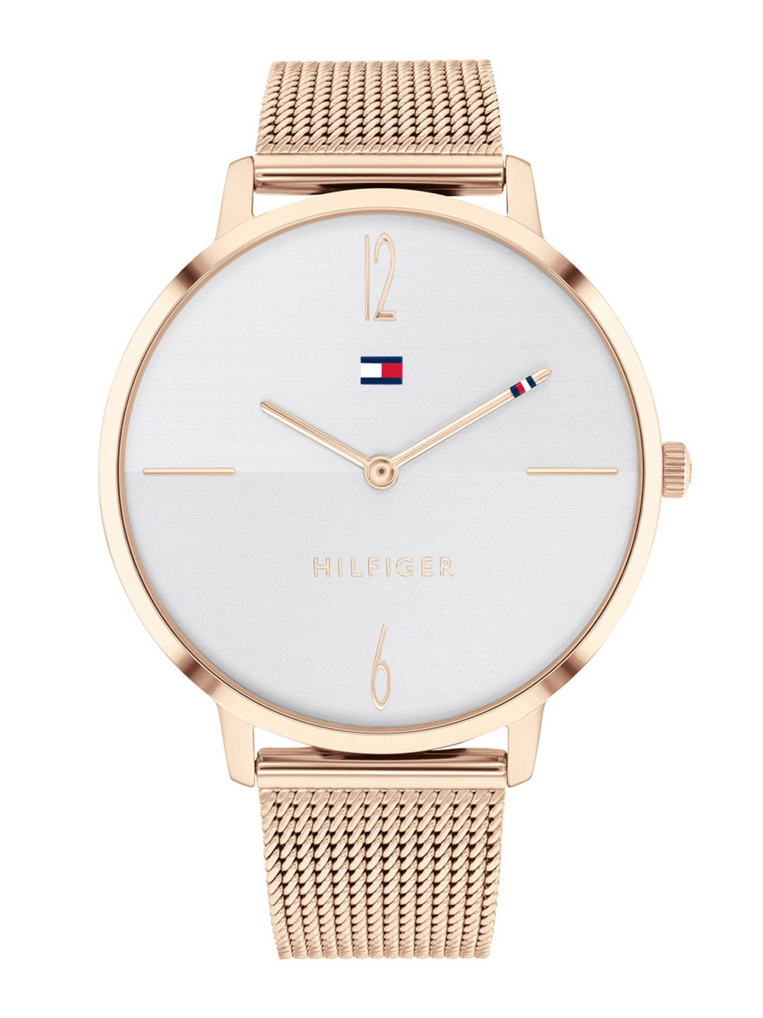 Tommy Hilfiger Women White Dial & Rose Gold Toned Straps Analogue Watch TH1782340W