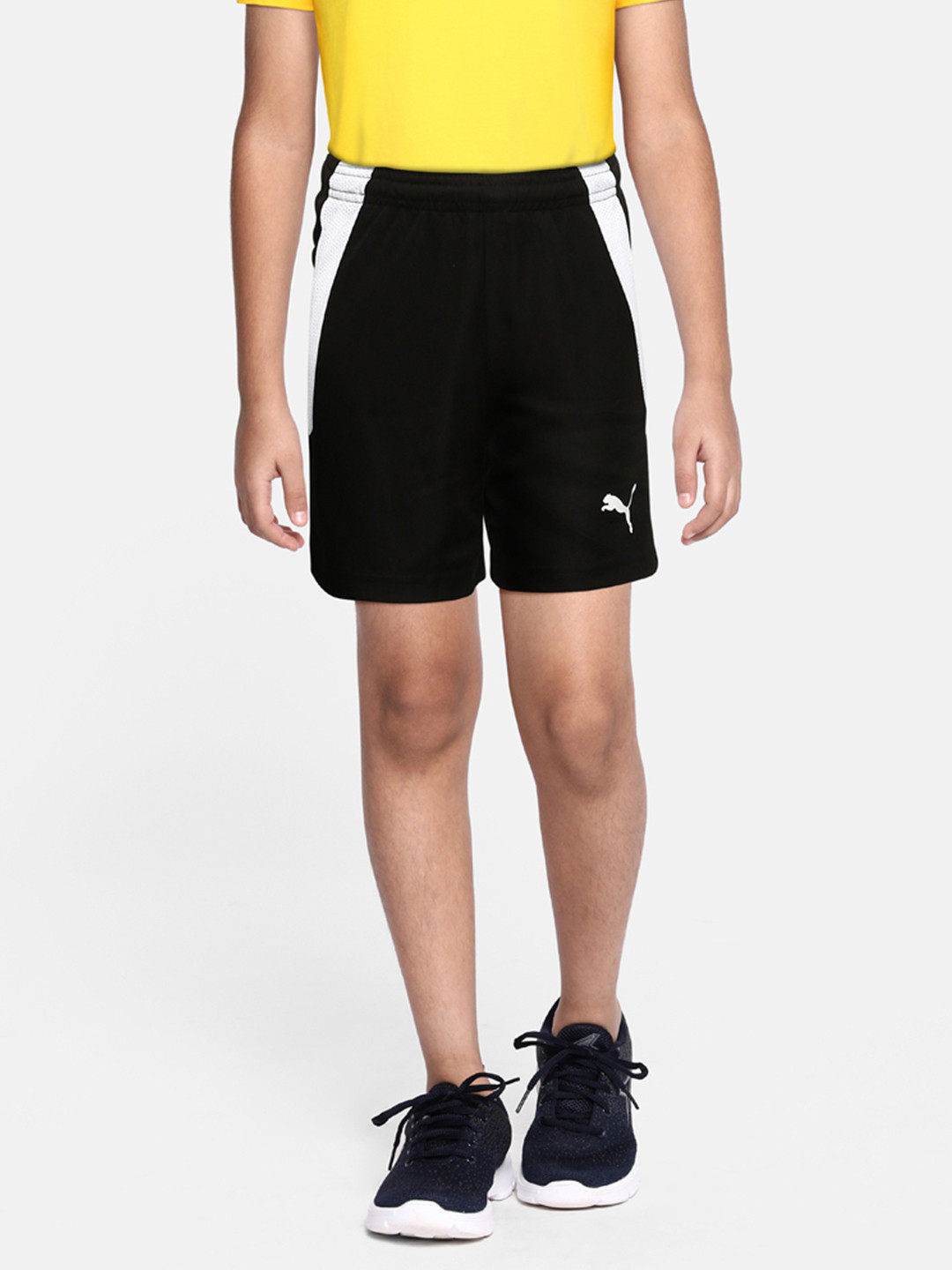 Puma Kids Black & White teamLIGA Football Shorts