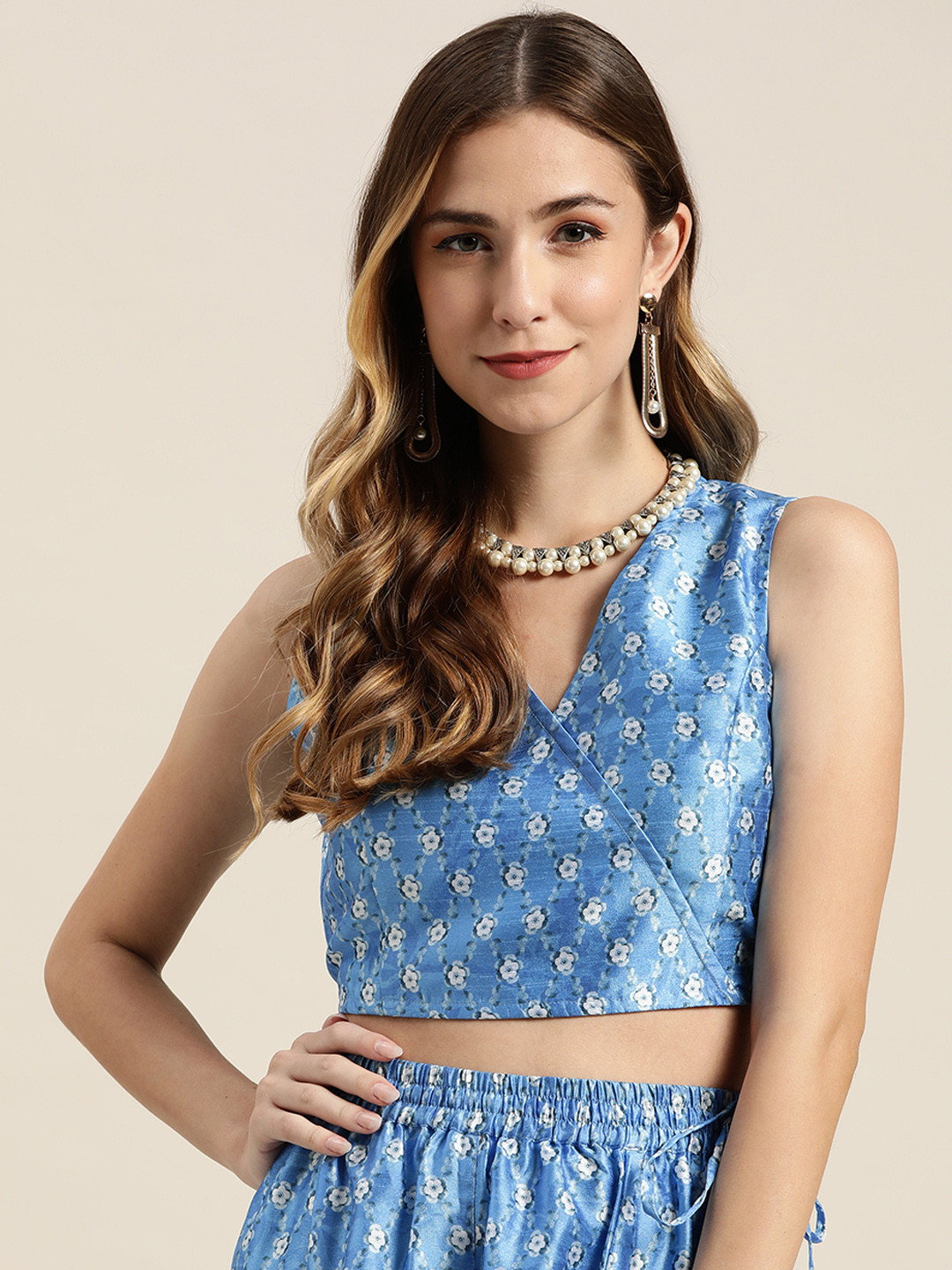 Shae by SASSAFRAS Women Stunning Blue Floral Top