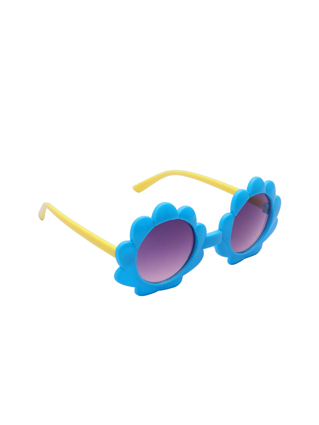 Spiky Unisex Kids Purple Lens & Blue Full Rim Round Sunglasses 3315_BLU_VIO