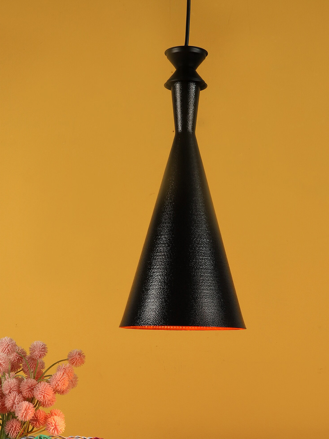 MFD HOME FURNISHING Black Aluminium Hanging Light
