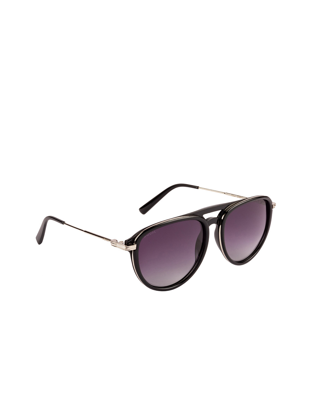 EQUAL Unisex Purple Lens & Black Full Rim Aviator Sunglasses 7004 57017-145 C2