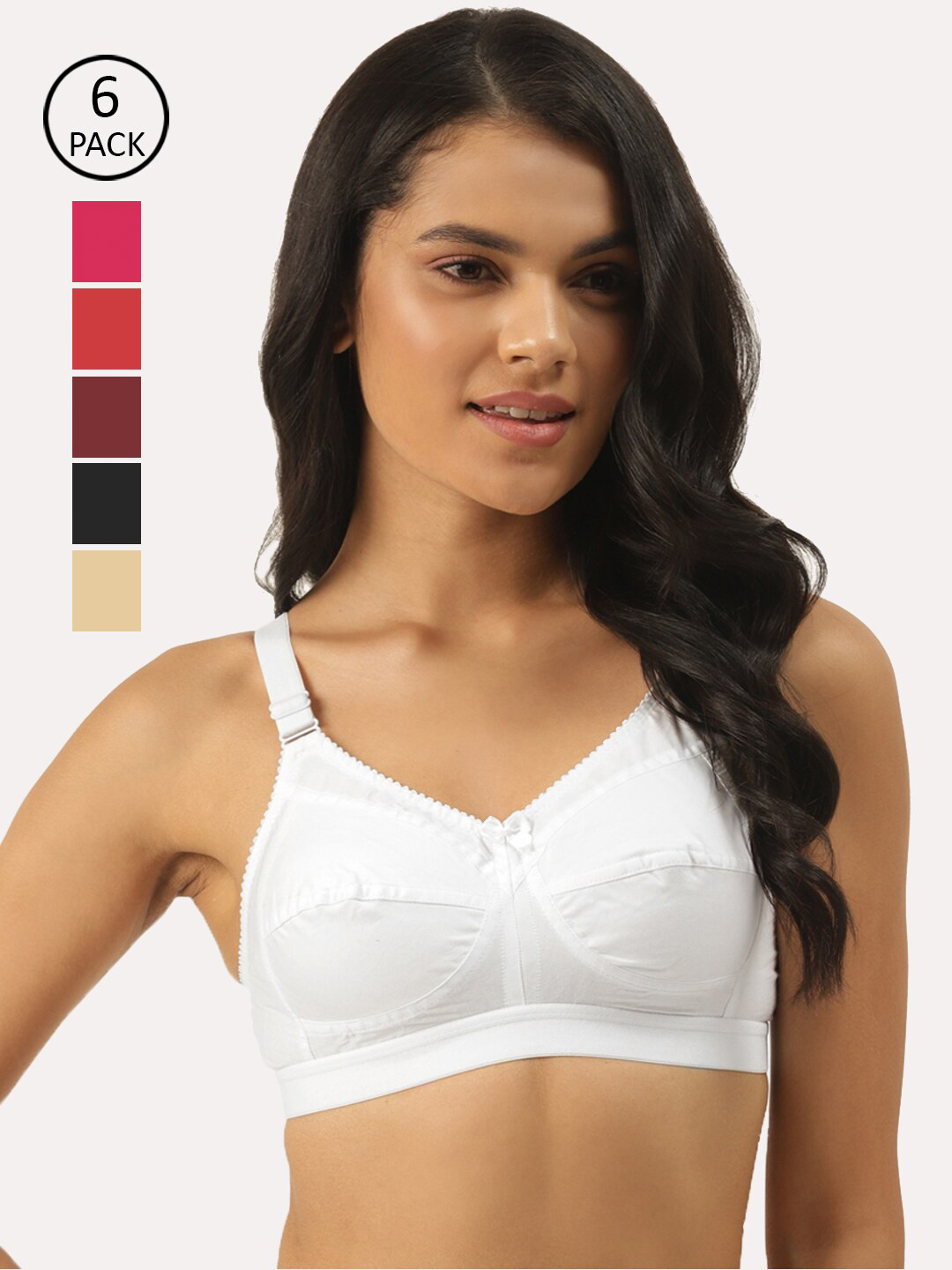 Softskin Pack of 6 Non Wired Full Coverage Everyday Bra