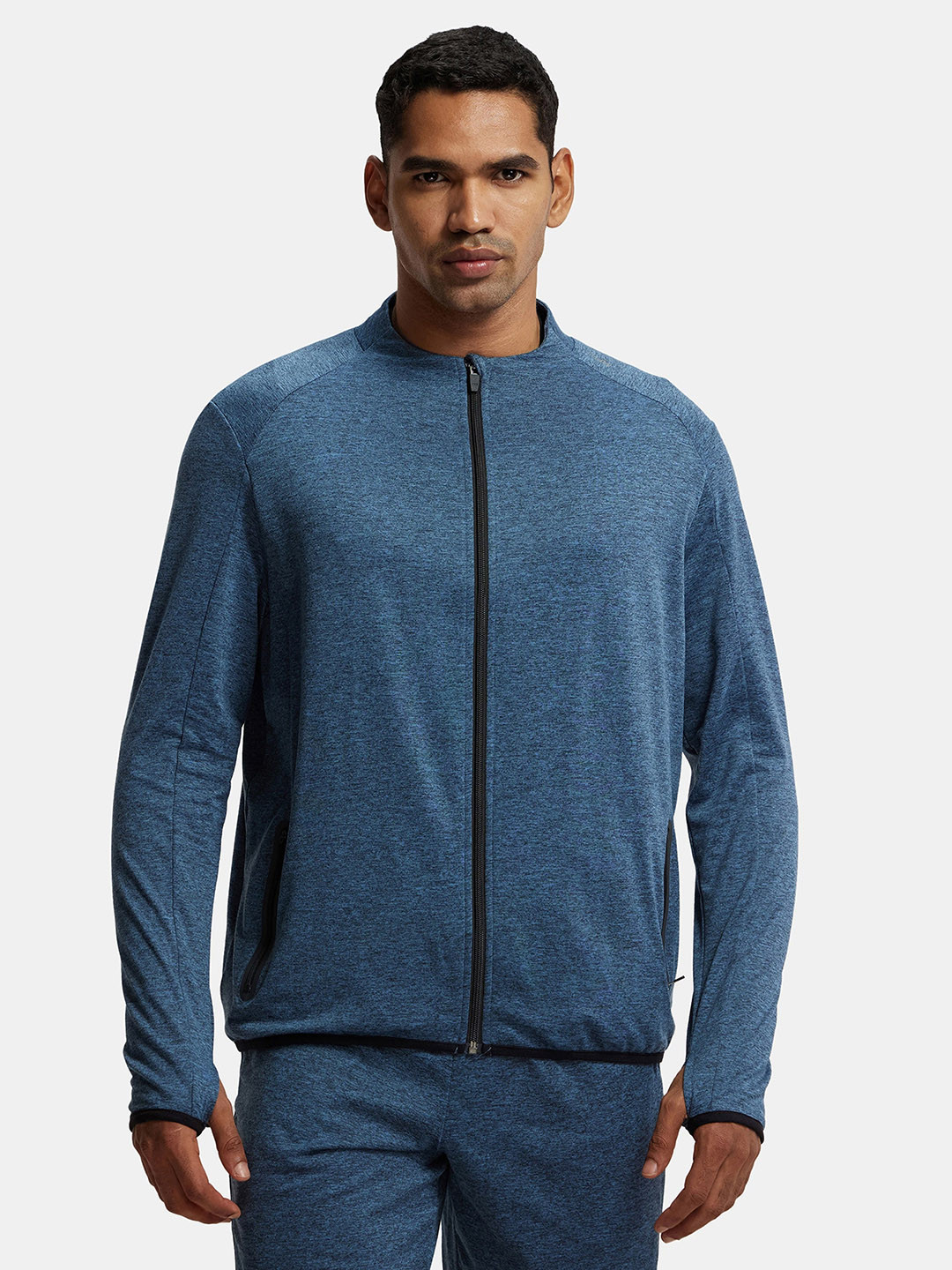 Soft Touch Microfiber Stretch Jacket with Thumbhole Styling-SP17