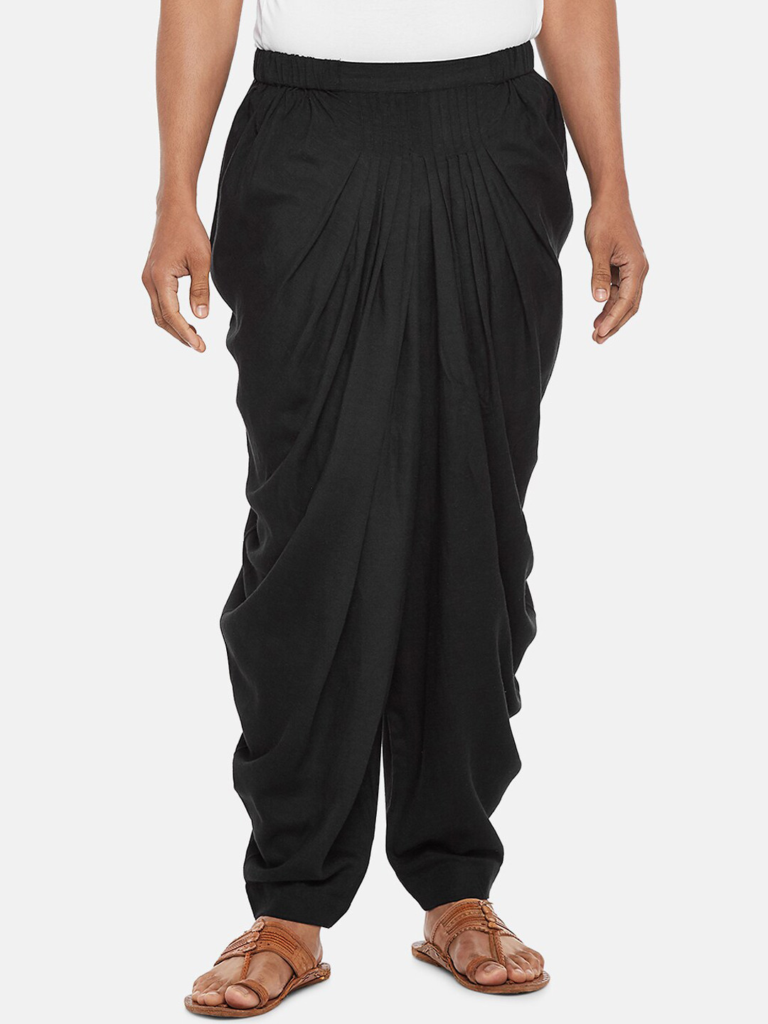 indus route by Pantaloons Men Black Solid Salwar