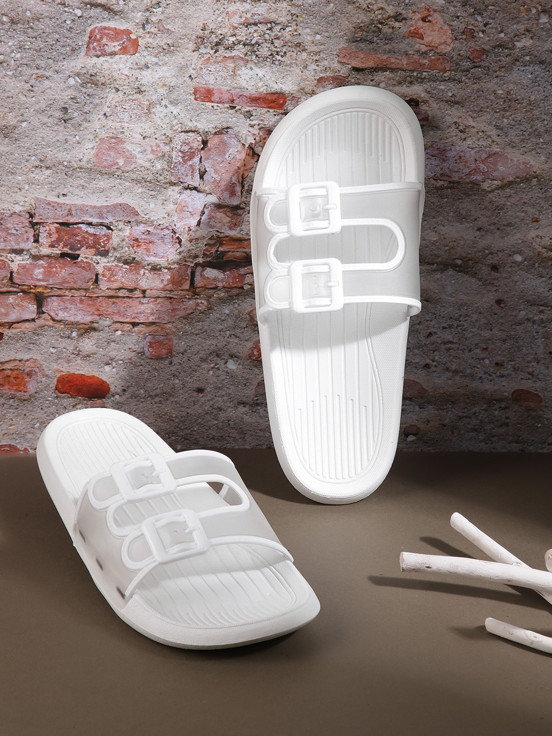 Roadster Women Buckle Detail Slip-Ons