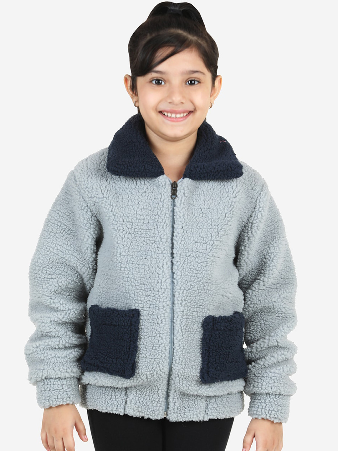 Naughty Ninos Girls Grey Lightweight Crop Tailored Jacket