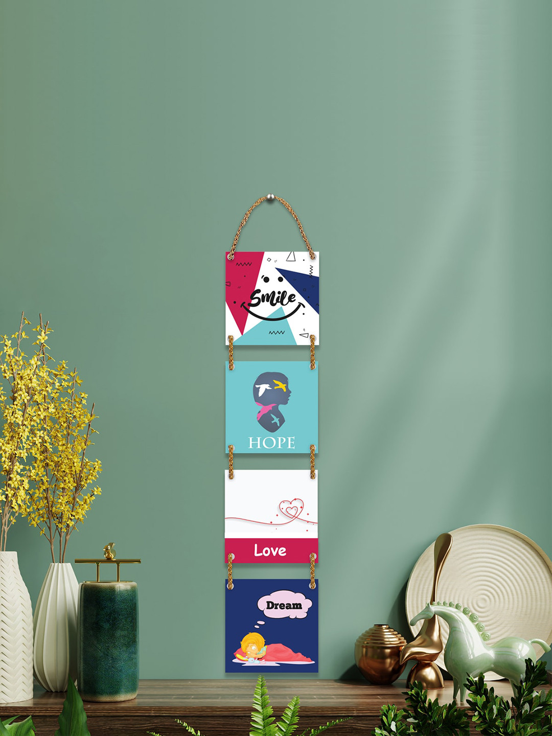 ROMEE Multicoloured Wooden Wall Hanging