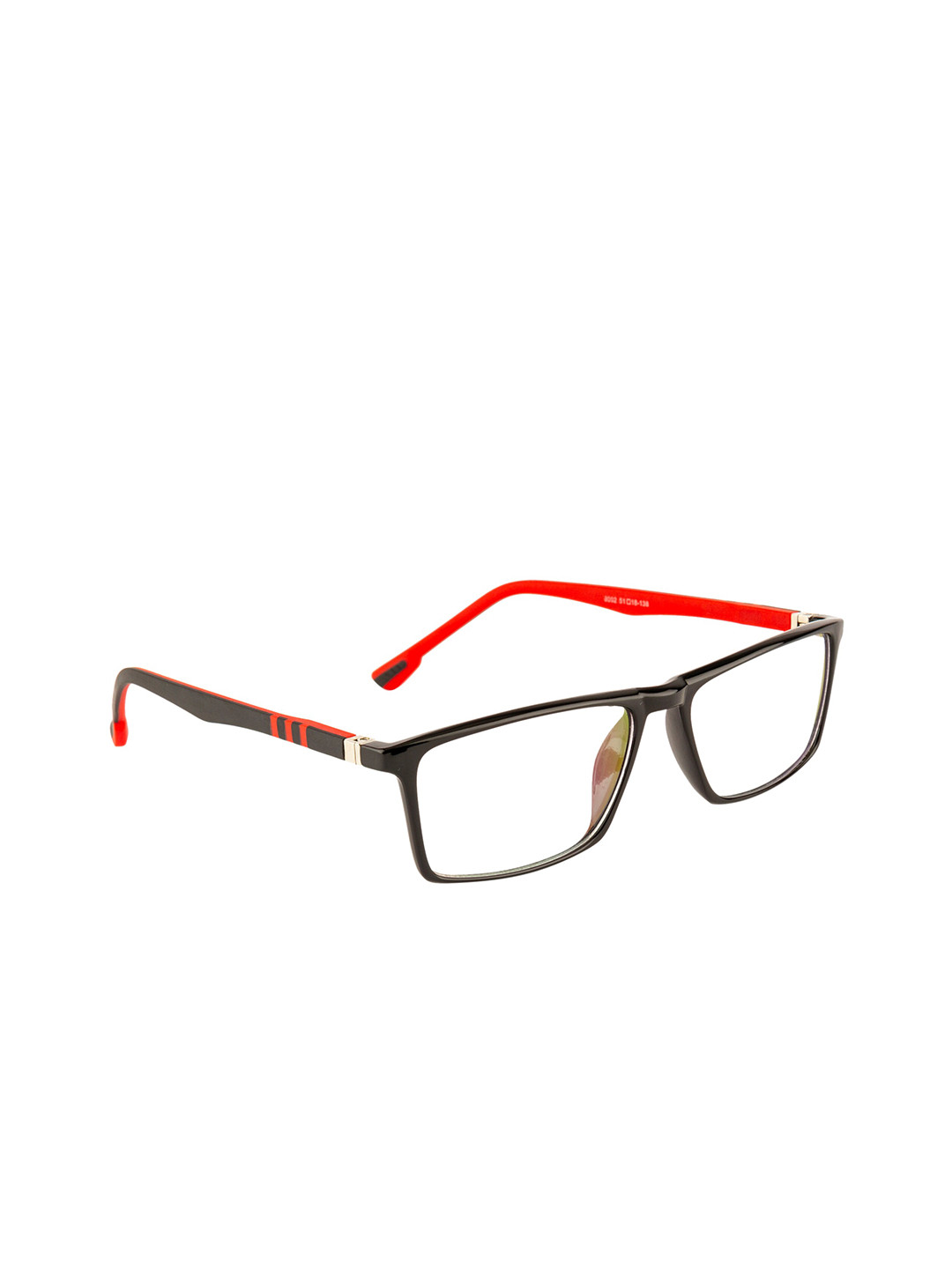 Gold Berg Unisex Black & Red Full Rim Wayfarer Frames Eyeglasses