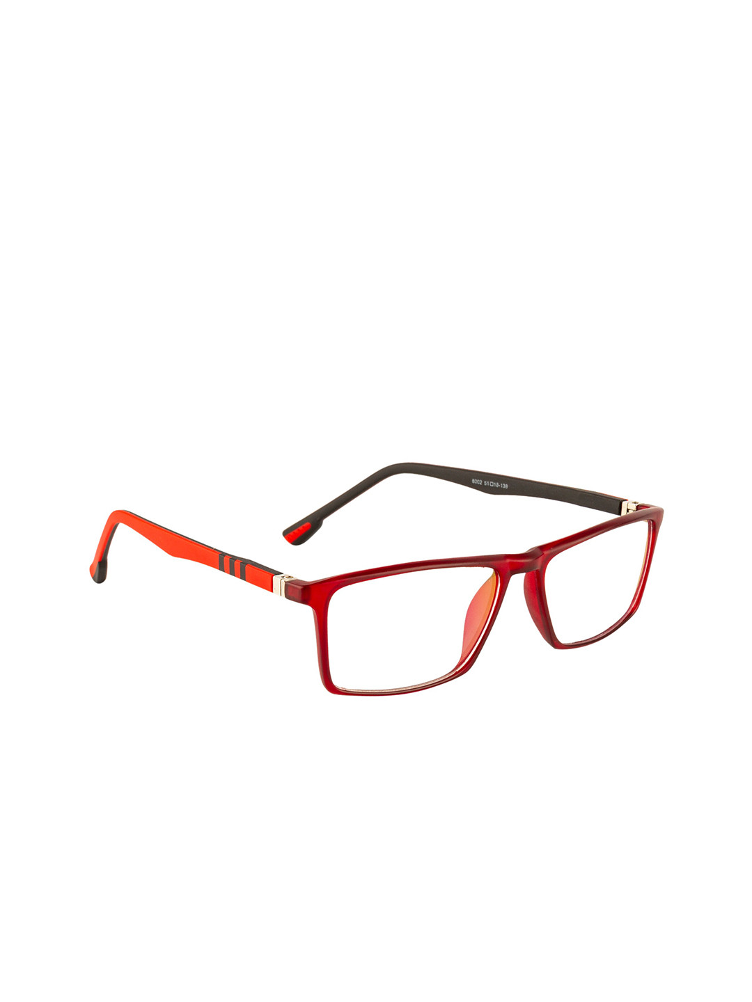 Gold Berg Unisex Maroon & Black Full Rim Wayfarer Frames