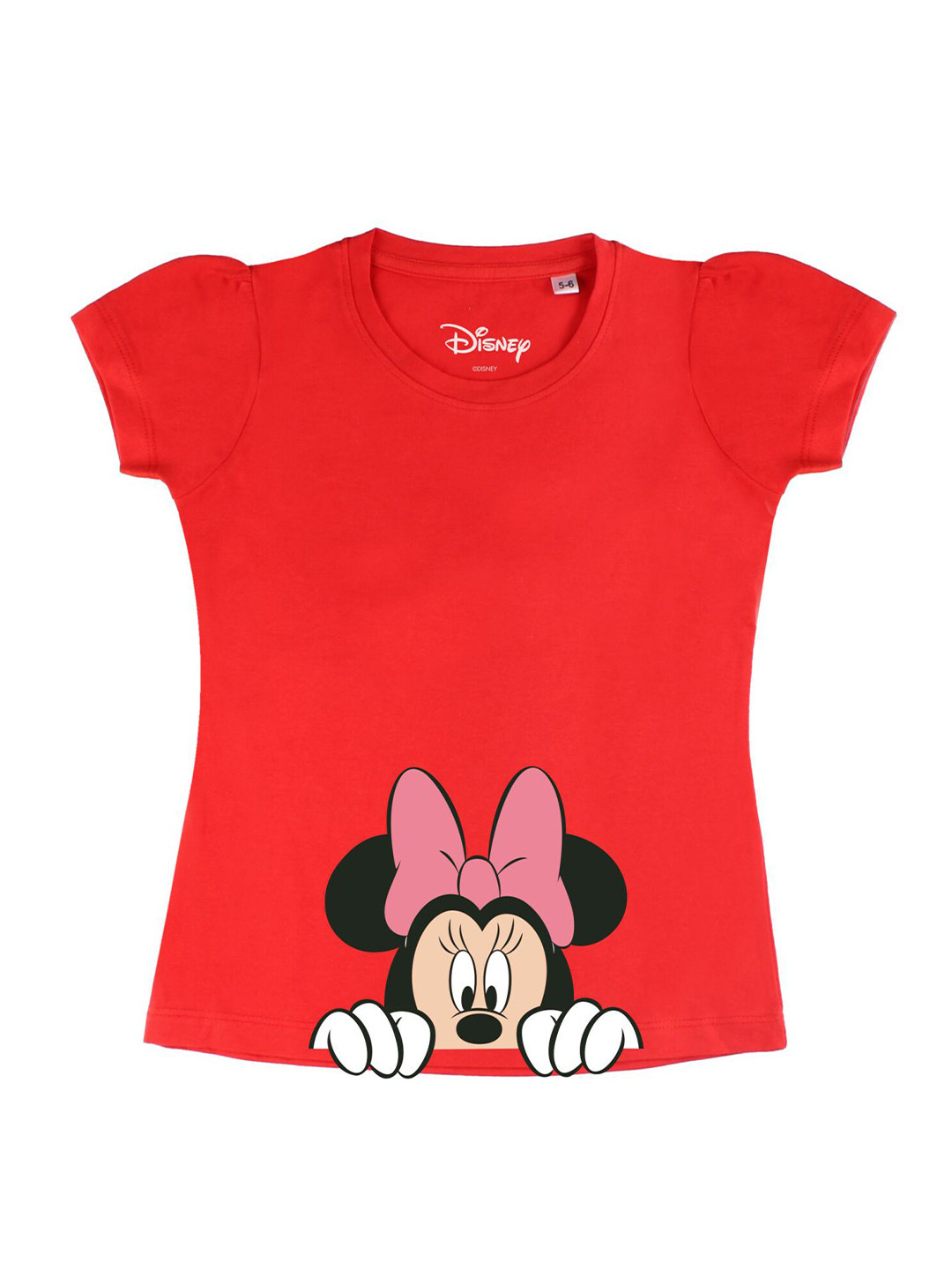 Disney by Wear Your Mind Girls Red V-Neck T-shirt