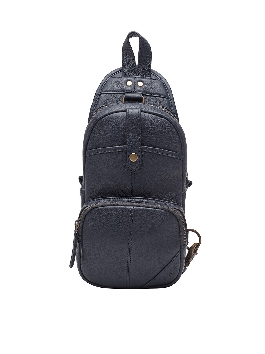 tohl Men Navy Blue Solid Crossbody Backpack