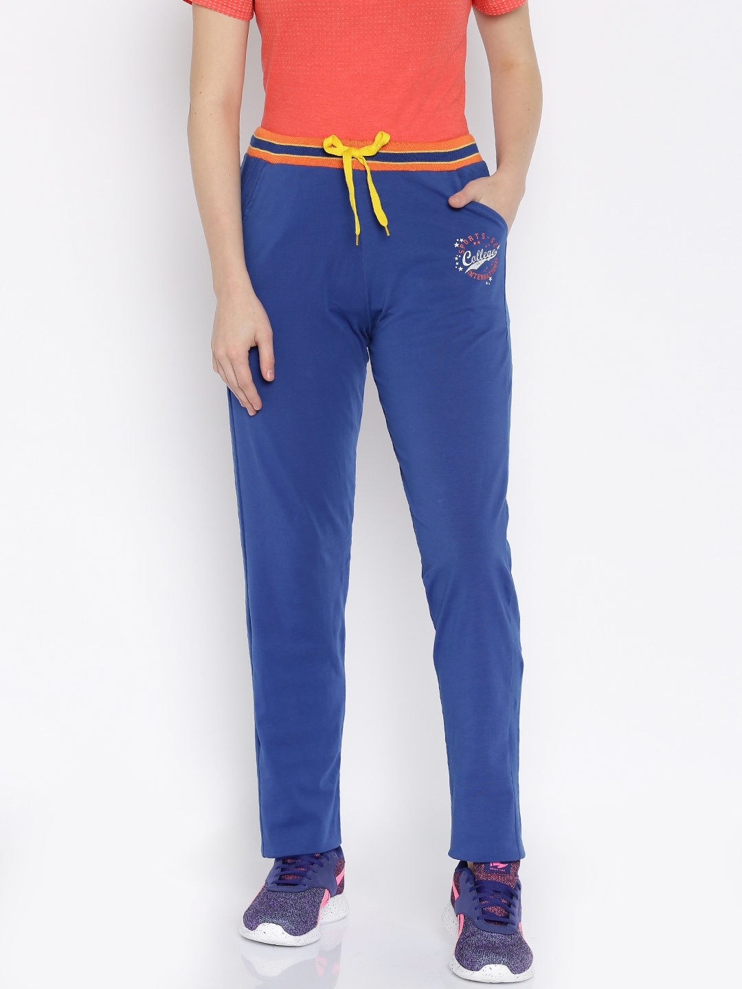 Orange and blue track pants hotsell