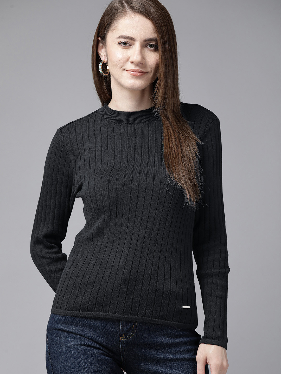 Van Heusen Woman Ribbed Pure Cotton Fitted Top