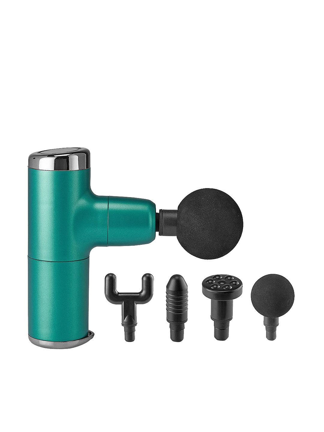 Lifelong Unisex Green Wireless Mini Gun Massager with 4 heads