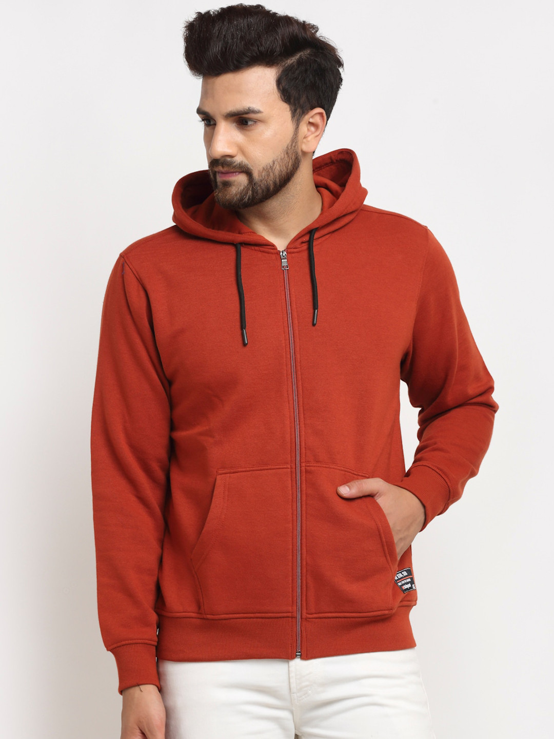 Club York Men Rust Red Brown Sweatshirt