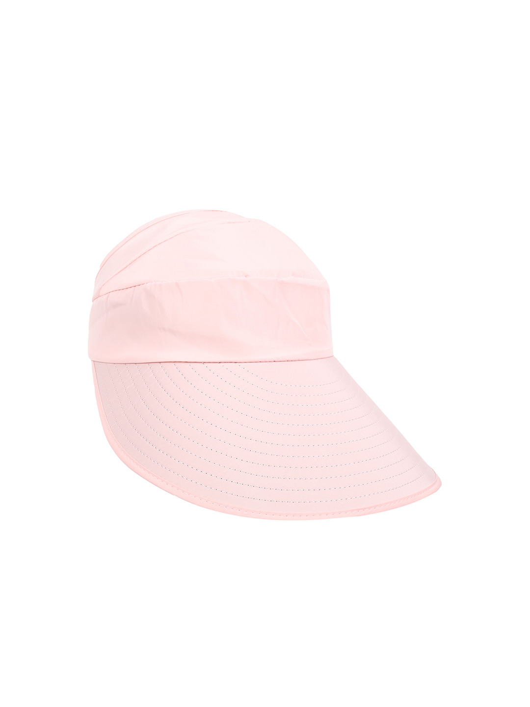 FabSeasons Women Pink Visor Large Brim Summer UV Protection Beach Cap