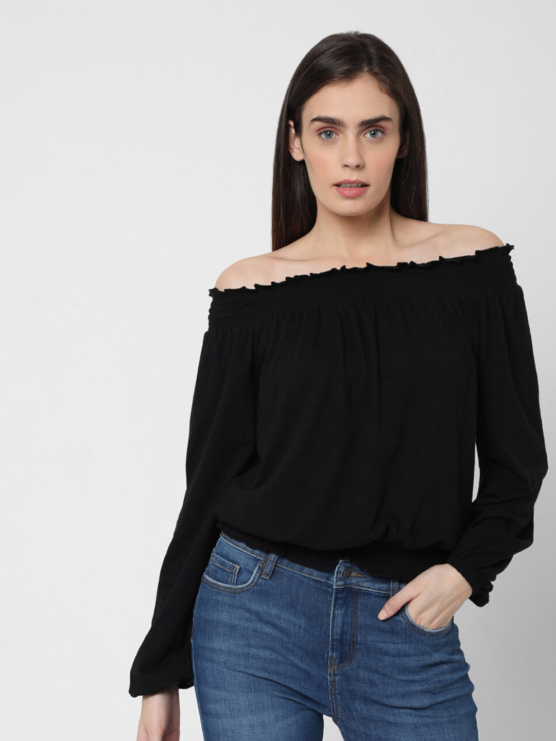 Vero Moda Black Off-Shoulder Bardot Top