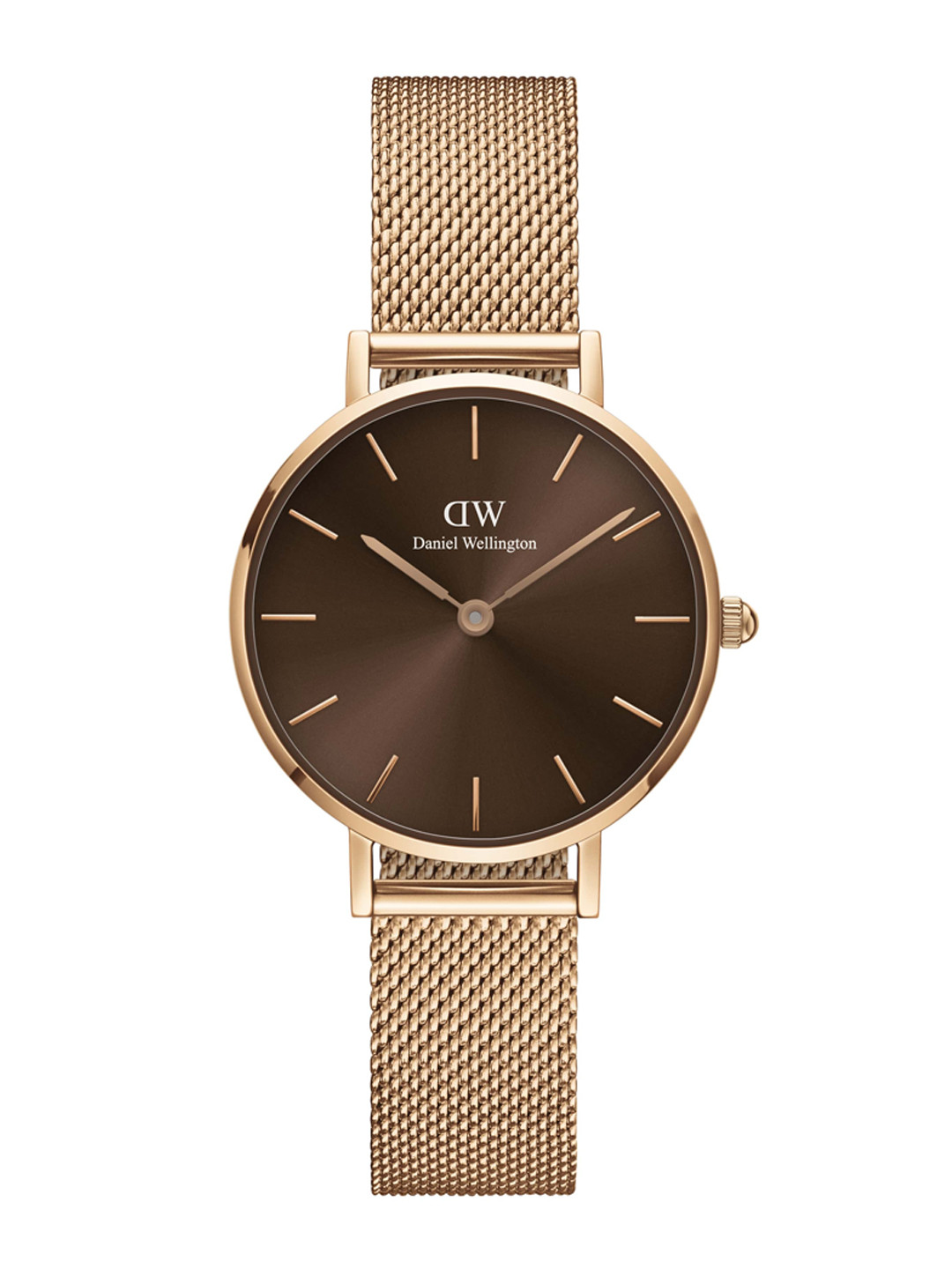 Daniel Wellington Women Petite Amber 28mm Brown Dial Round Analogue Watch- DW00100476