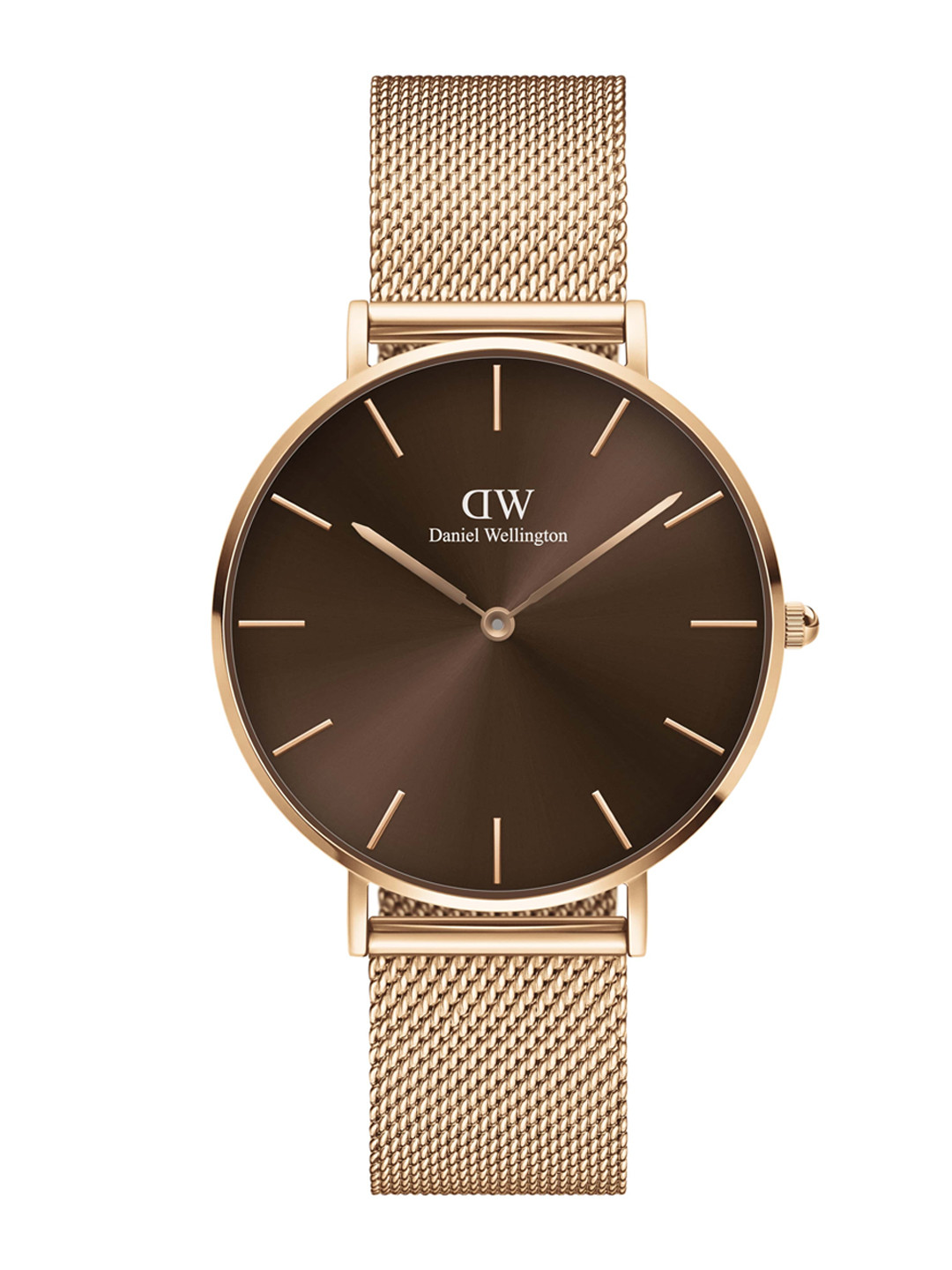 Daniel Wellington Unisex Brown Dial & Rose Gold-Plated Straps Analogue Watch DW00100478
