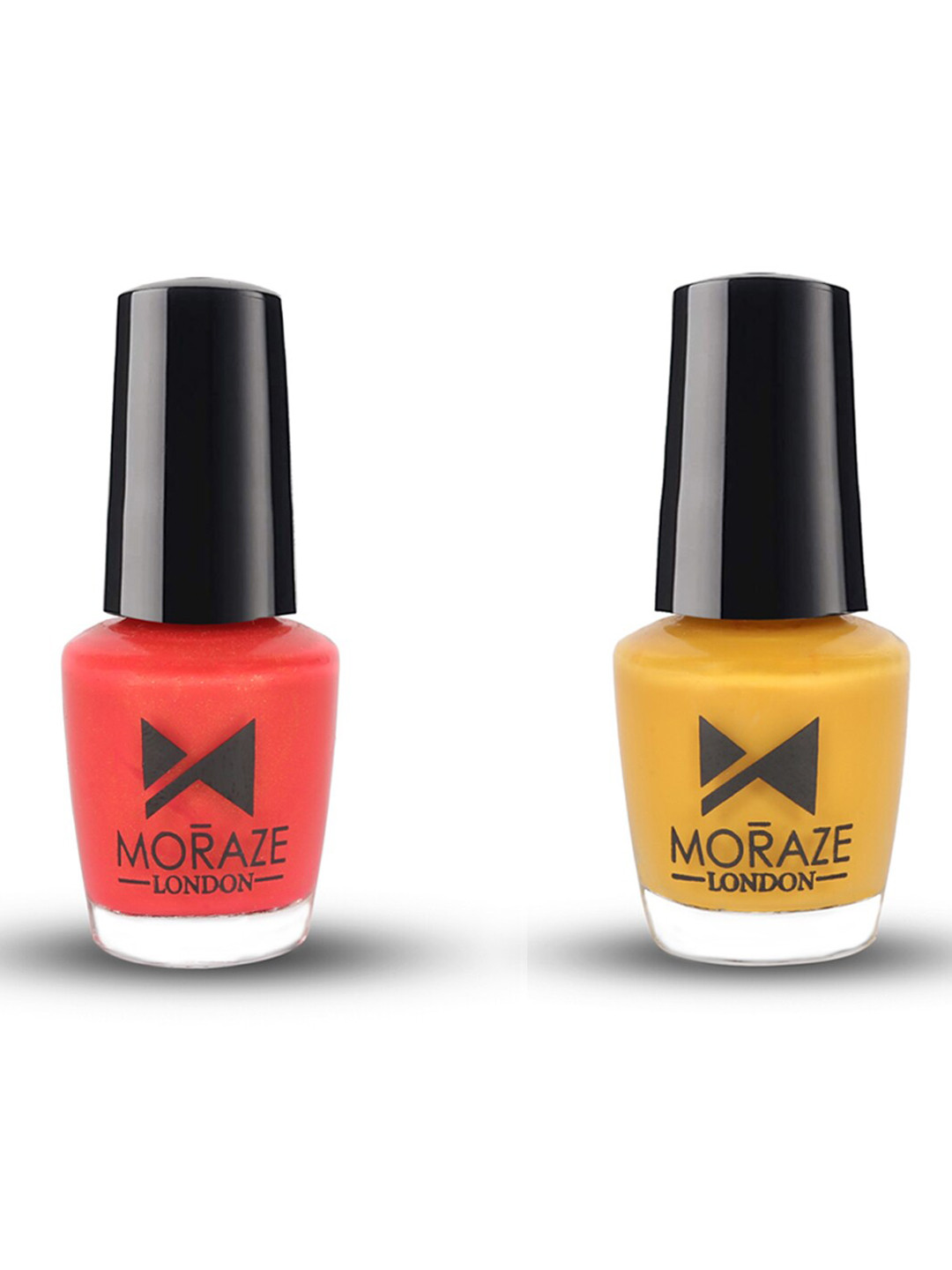 Moraze Pack Of 2 Orange & Yellow Nail Polish 10ml