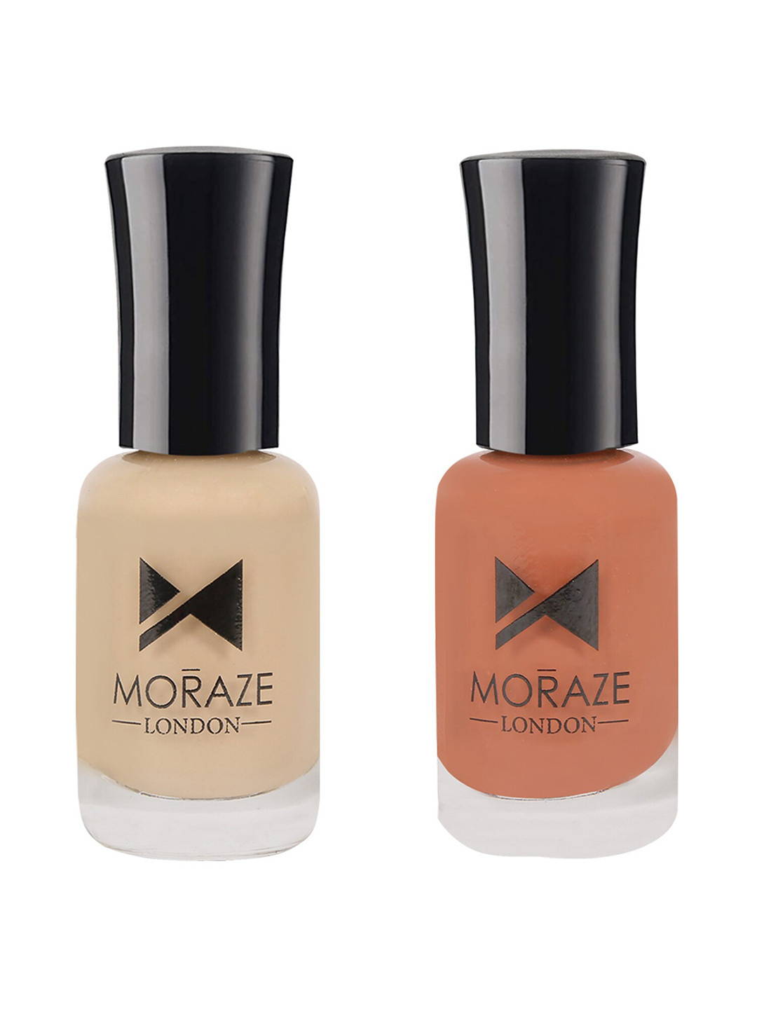 Moraze Woman Nail Polish Pack of 2 Blanched Almond Nude & Ivory Nude 8ml Each