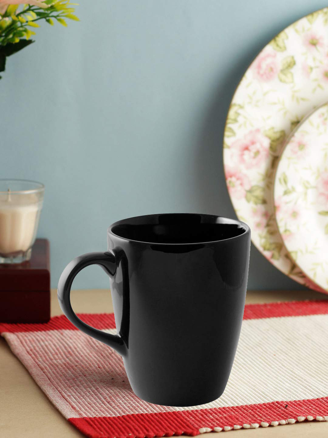 INCRIZMA Teddy Bear Black Ceramic Handmade 2 Piece Mugs-340ml