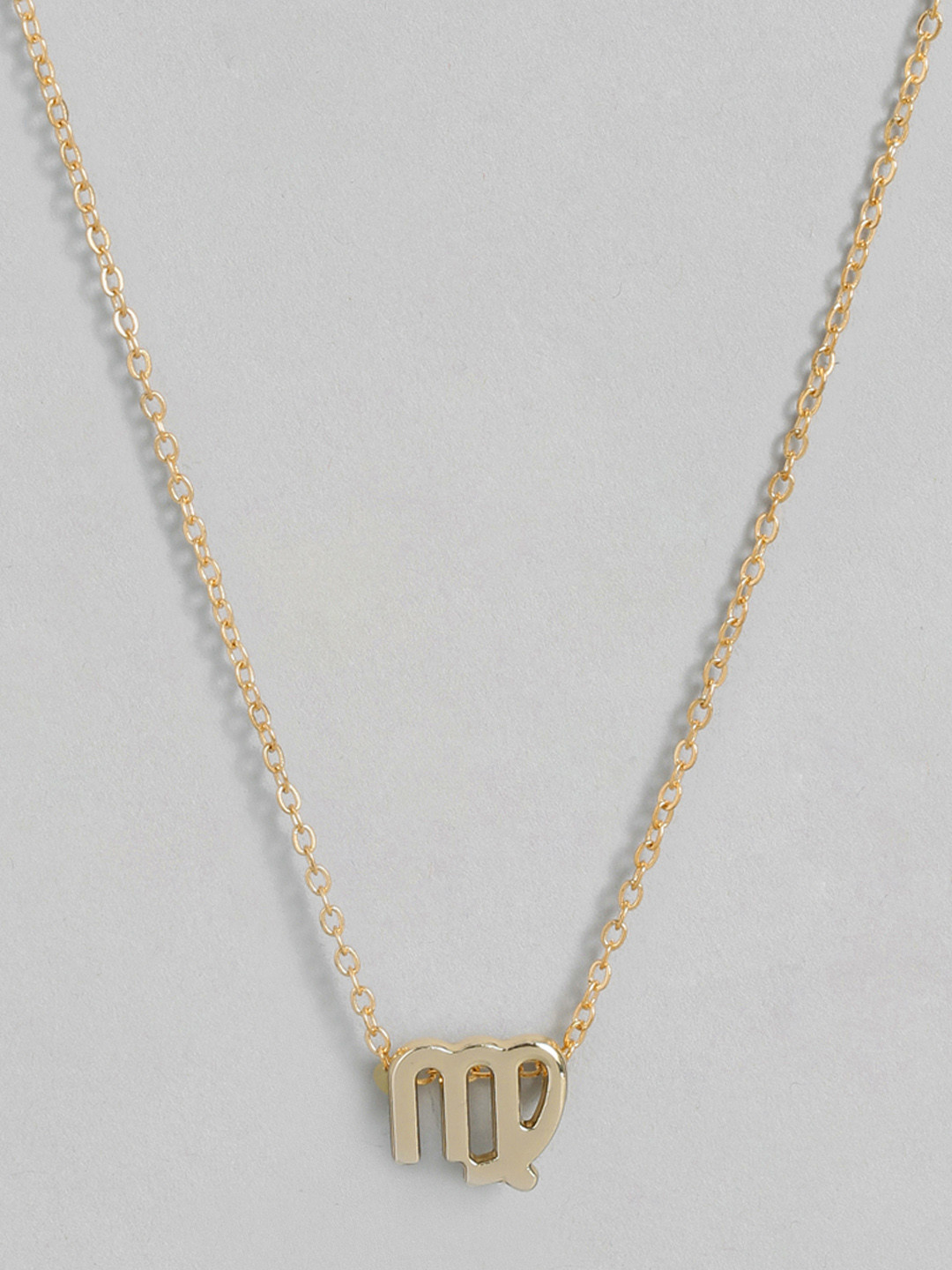Peora Gold-Plated Virgo Constellation Zodiac Pendant with Chain