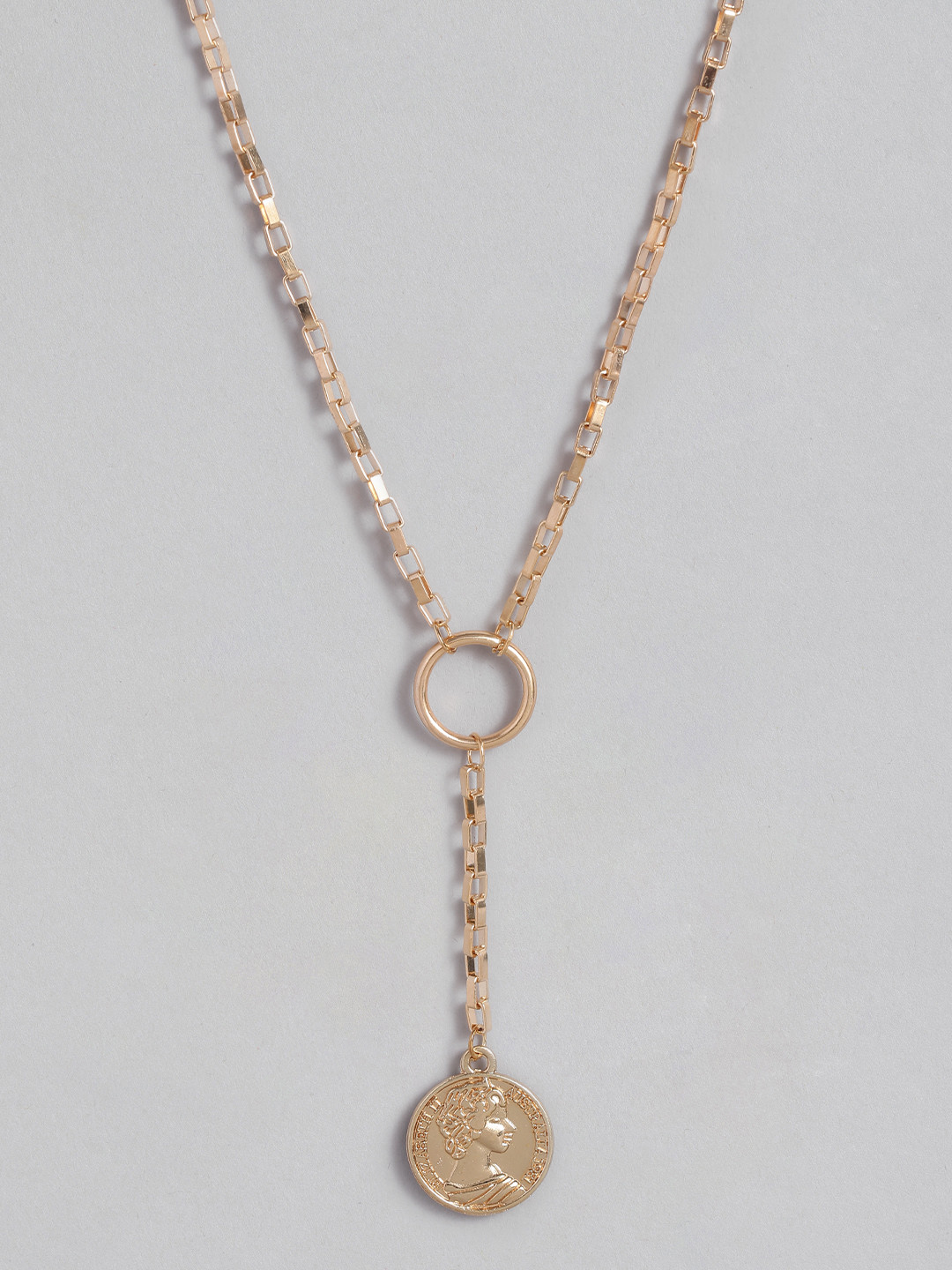 Peora Gold Plated Pendant Necklace