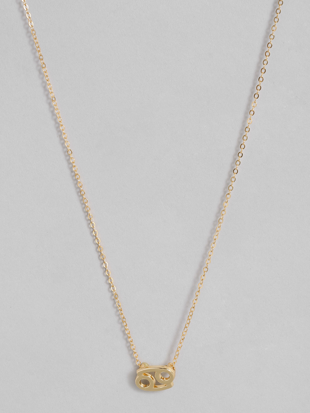 Peora Gold-Plated Cancer Constellation Zodiac Pendant with Chain