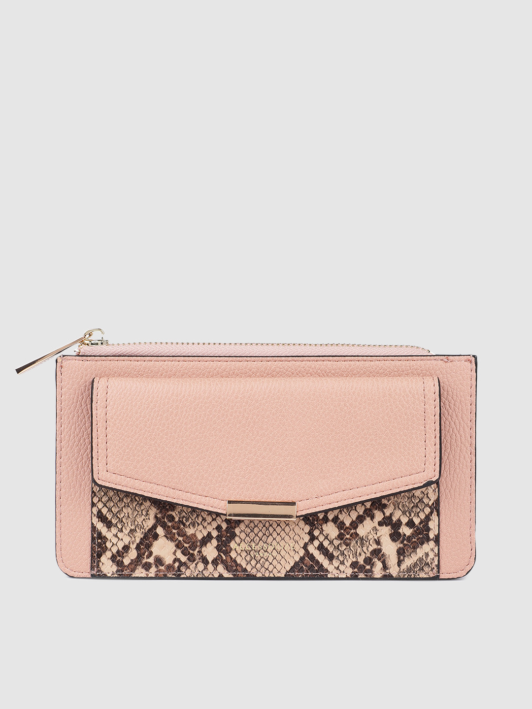 Accessorize Pink Printed Front Pocket Zip Purse