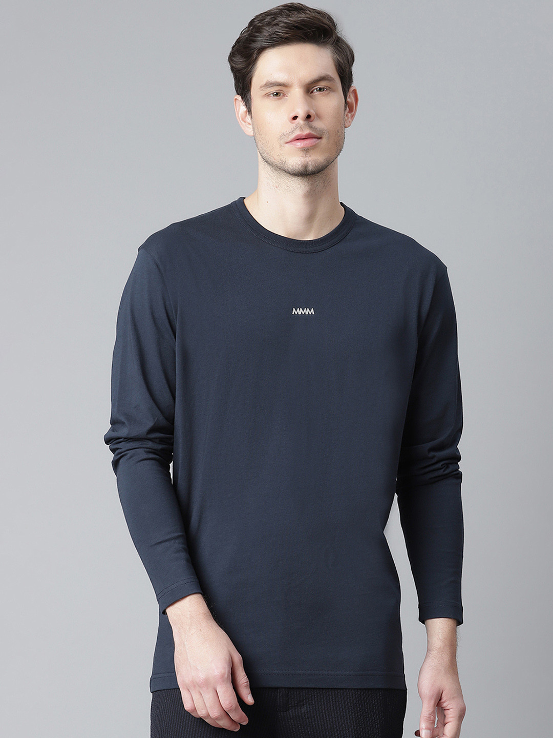 Matinique Men Navy Blue T-shirt