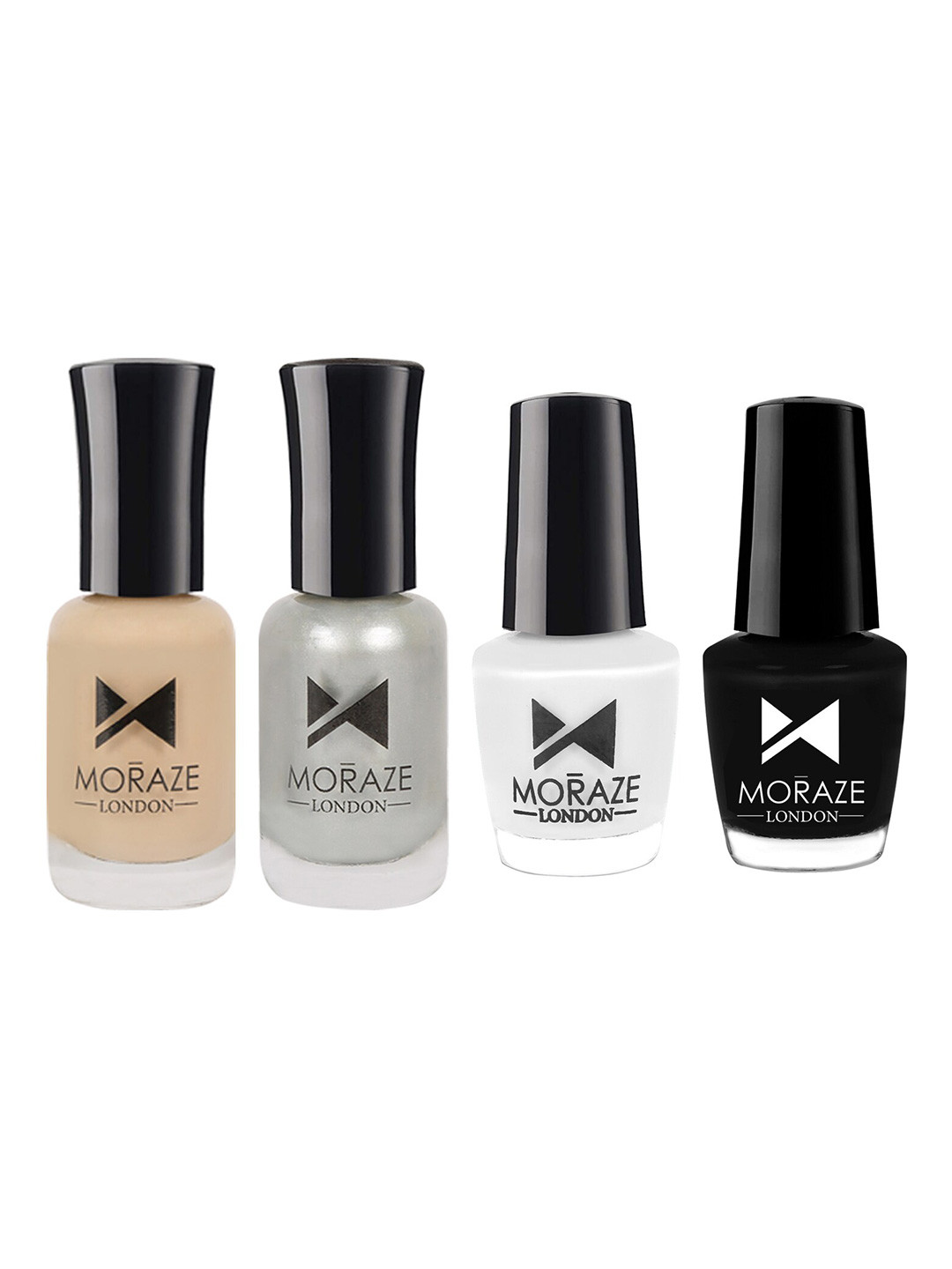 Moraze Pack of 4 Nail Polish Nude & Glossy Nail Polish -16 ML &10 ML