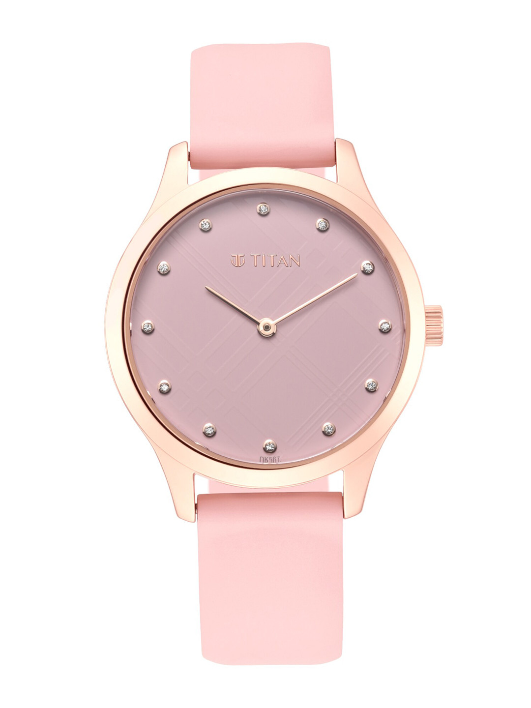 Titan Women Pink Embellished Dial & Pink Straps Analogue Watch 95125WP02