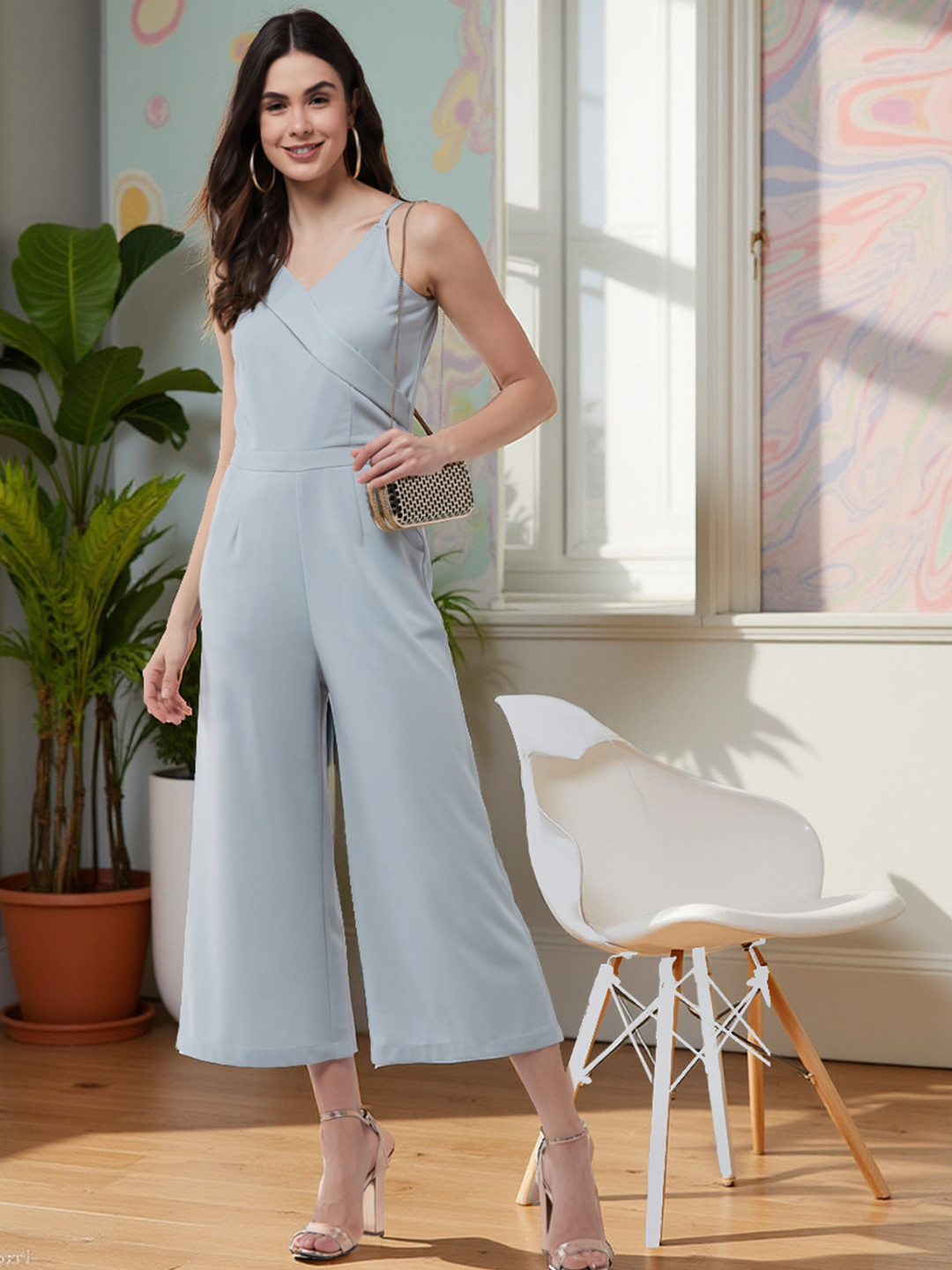Zima Leto Grey Basic Jumpsuit