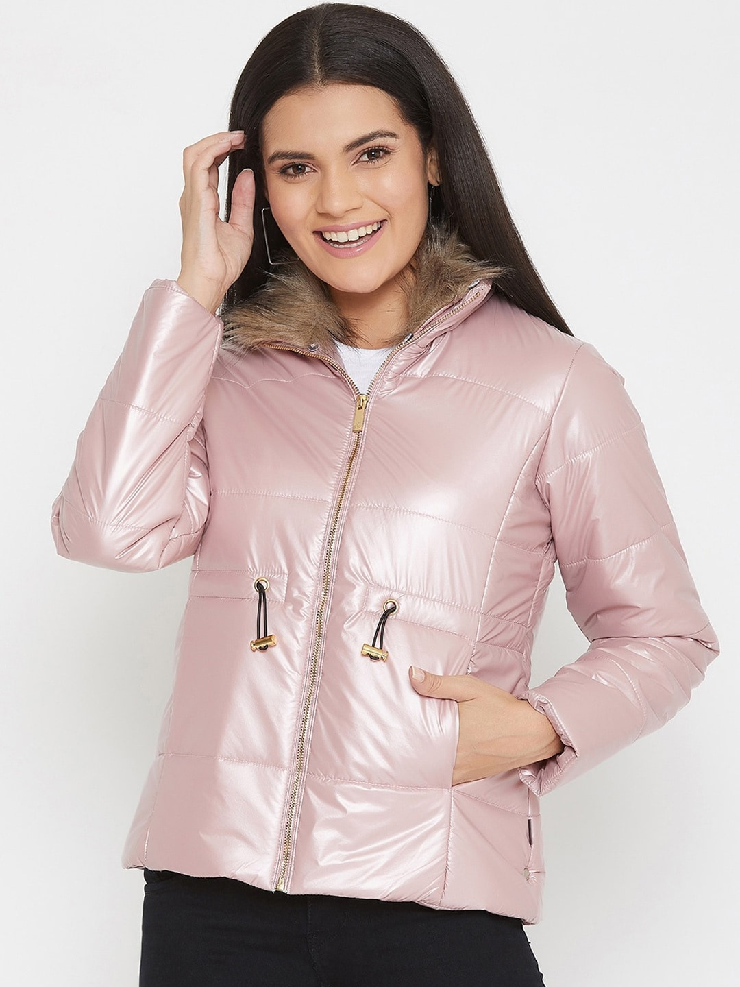 Crimsoune Club Women Pink Padded Jacket