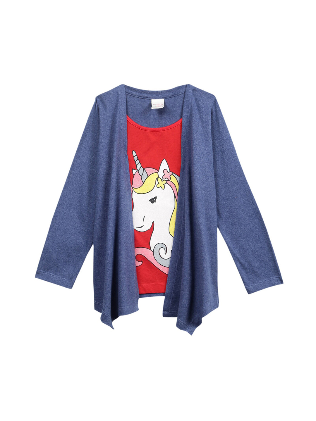 PLUM TREE Red & White Regular Top