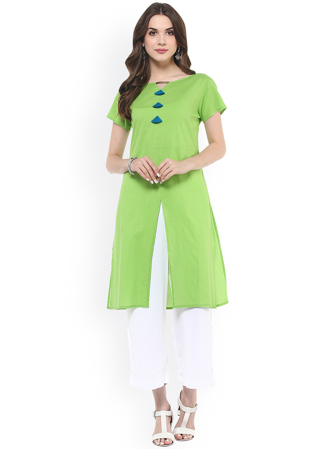 Pannkh Green Kurta