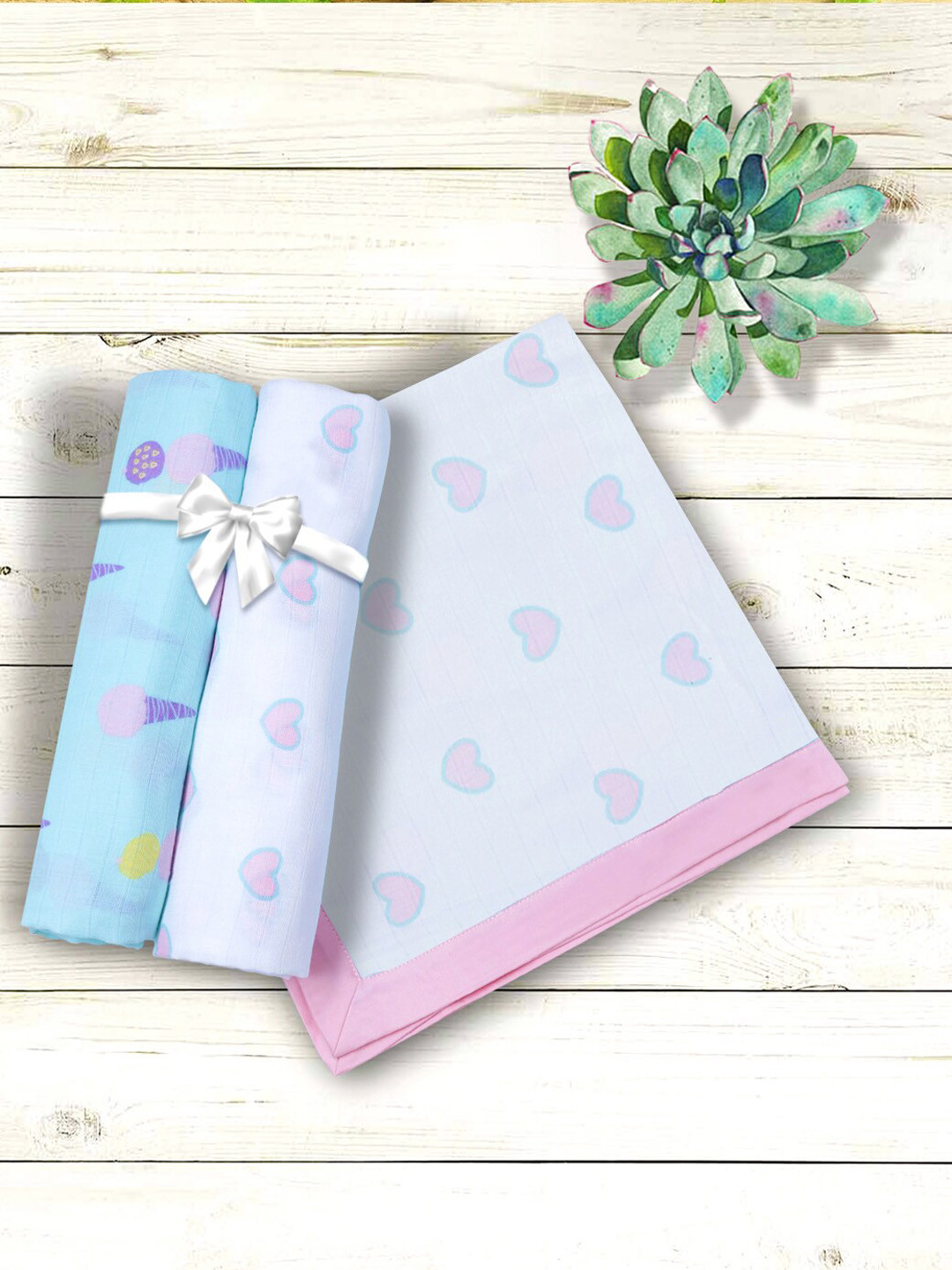 My Milestones Kids Pink 2-Layered Cotton Muslin Blanket