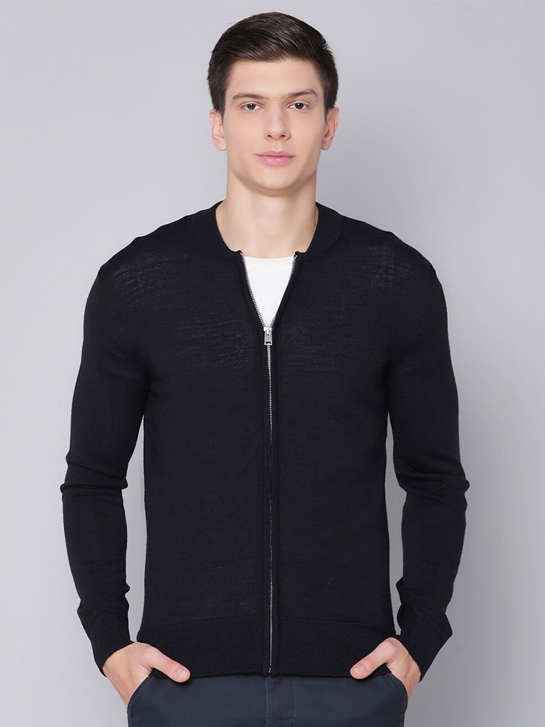 Bruun & Stengade Men Navy Blue Cardigan