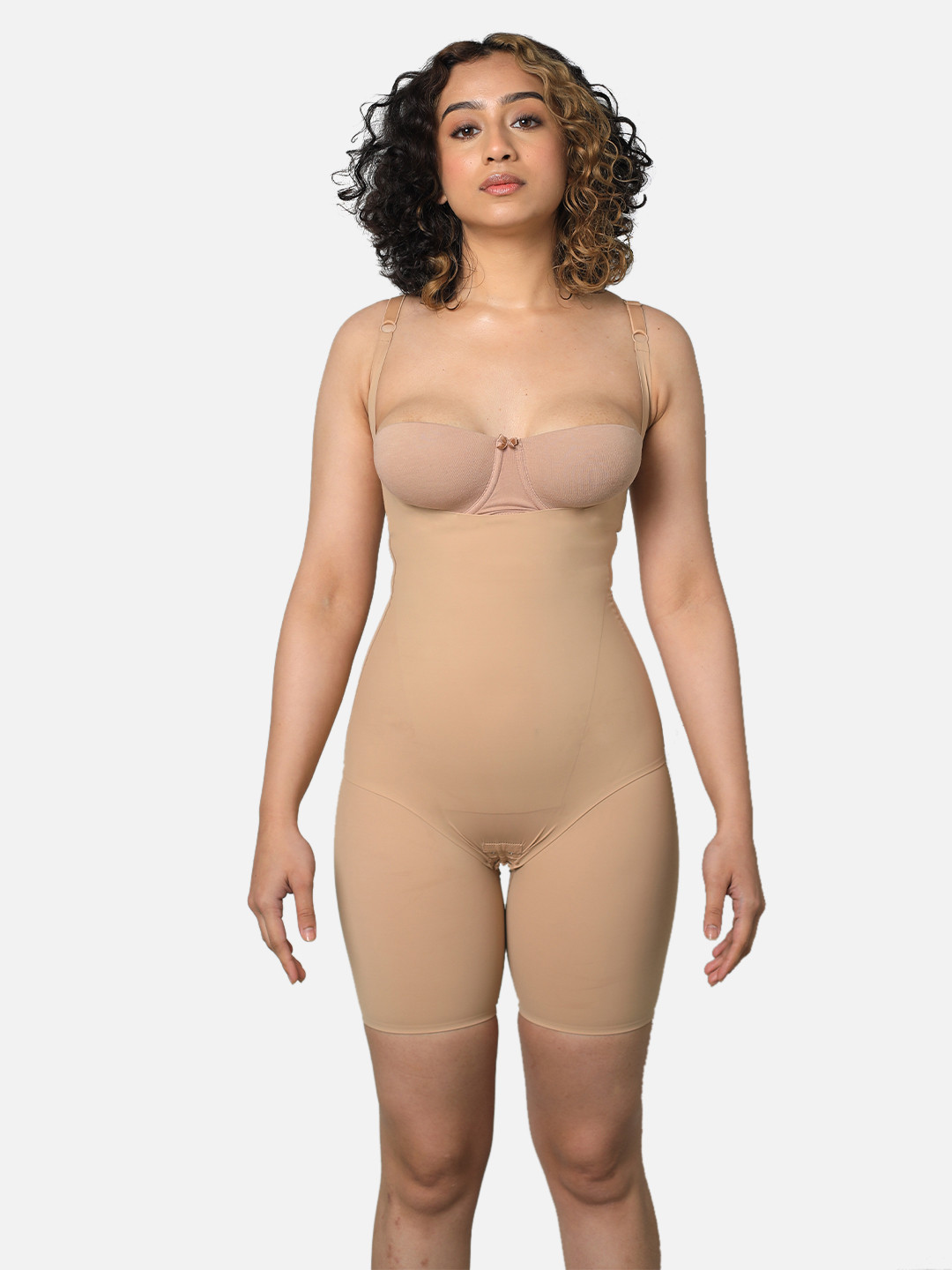 Butt-Chique Women Beige Full Solid Shapewear