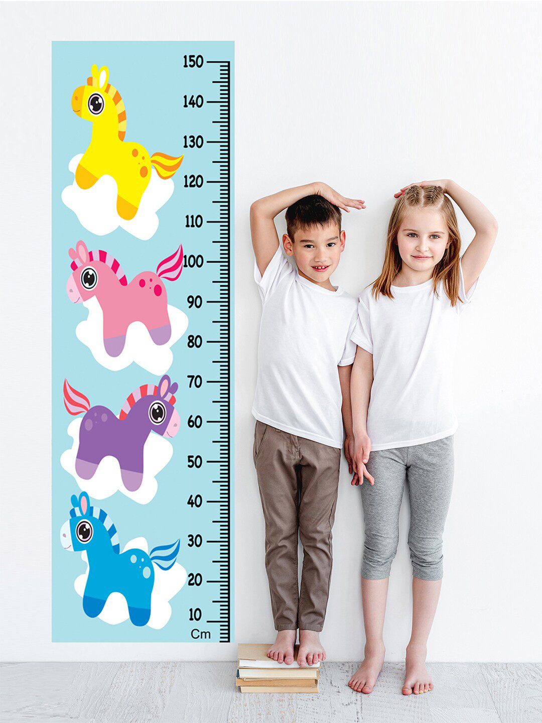 WENS Kids Multicoloured Unicorn Height Chart Vinyl Wall Sticker