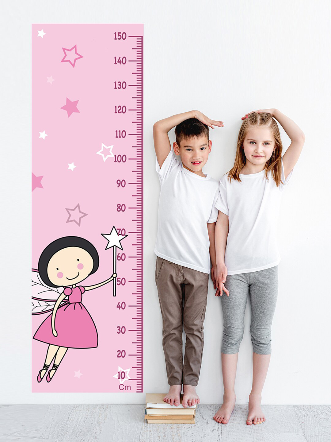 WENS Kids Multicoloured Little Angel Height Height Chart Vinyl Wall Sticker