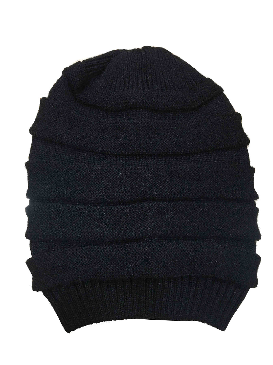 Gajraj Unisex Black Slouchy Beanie