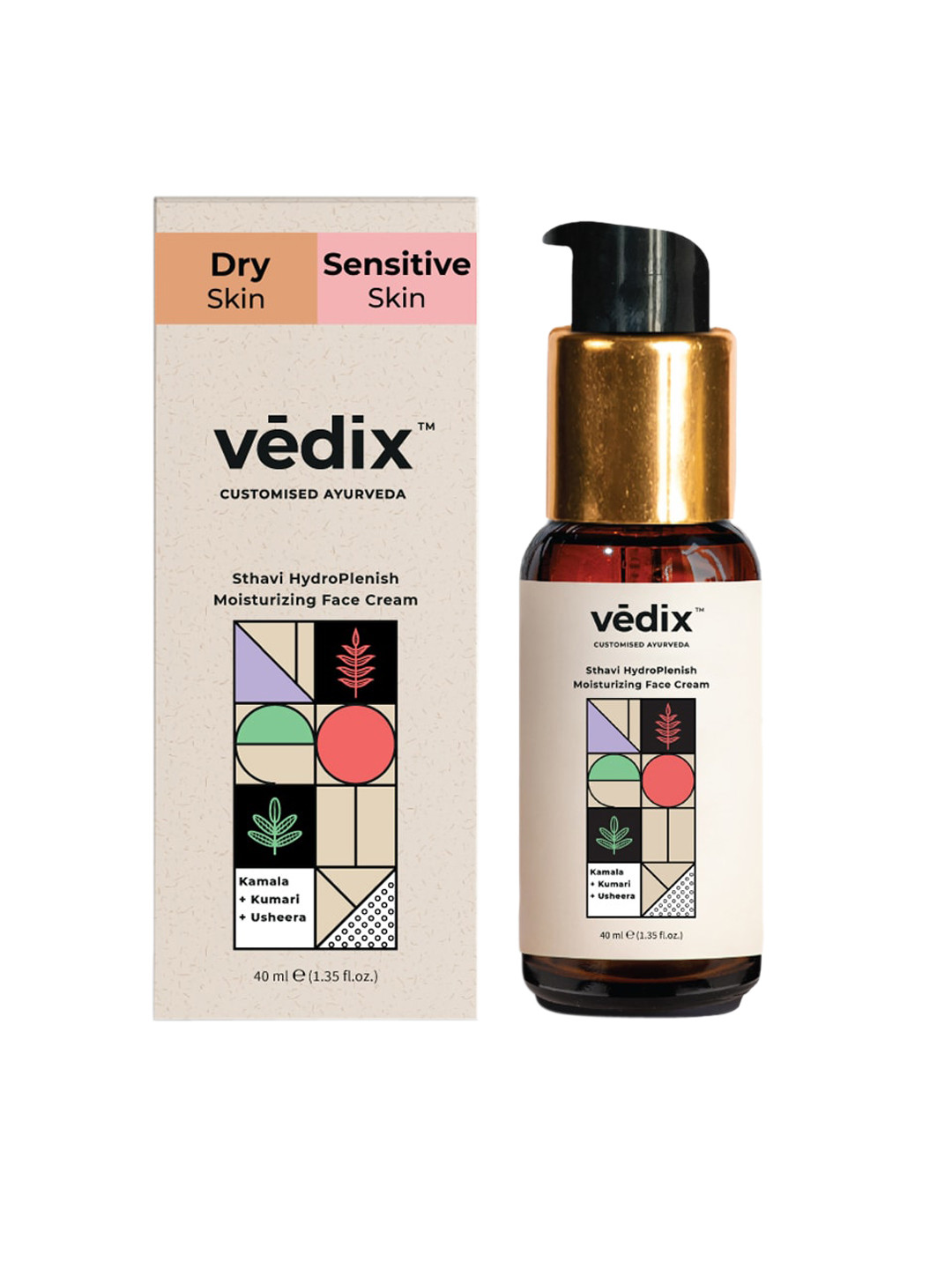 VEDIX Customized Ayurvedic Sthavi HydroPlenish Moisturizing Facial Cream