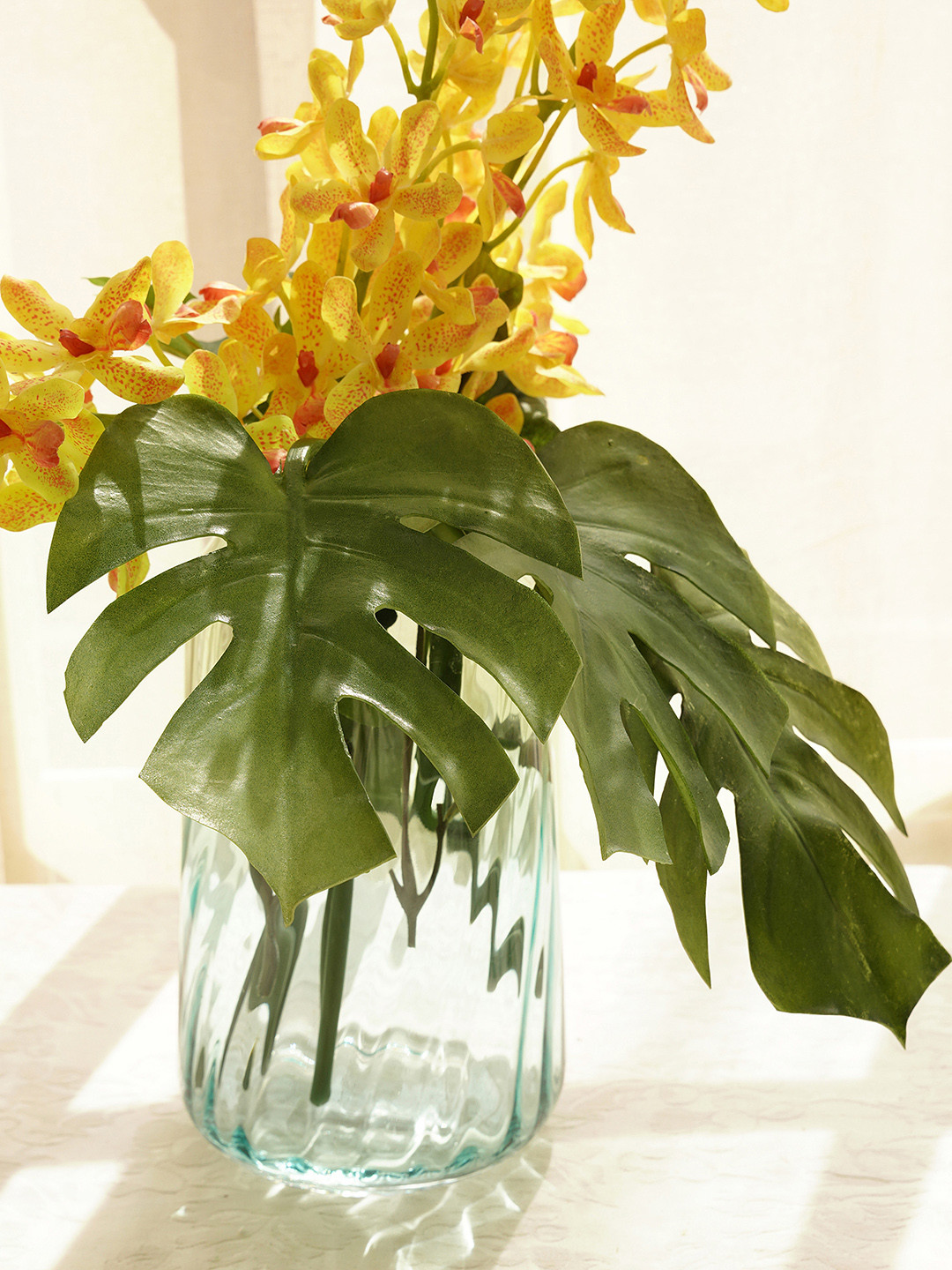 Pure Home and Living Green Monstera Leaf Spray