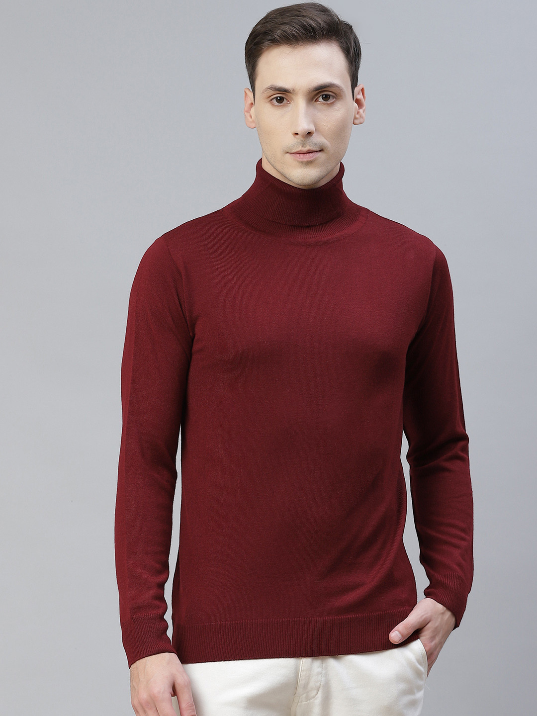 Pierre Carlo Men Maroon Pullover